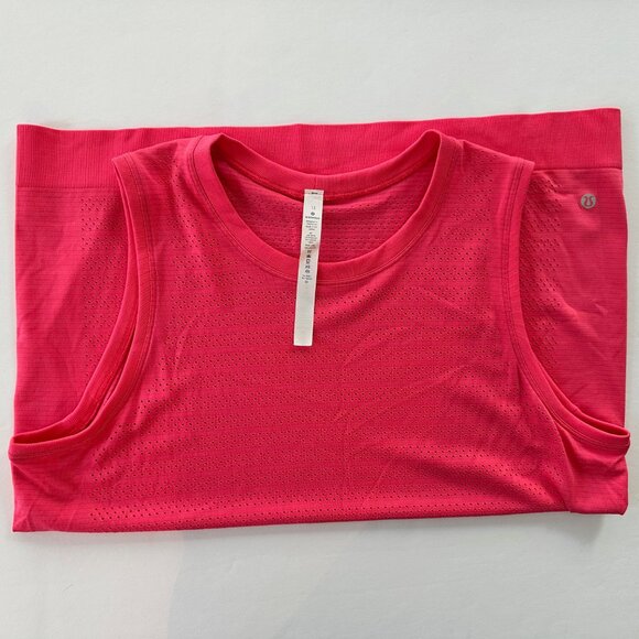 Lululemon Breeze By Muscle Tank II Glossy Size 12 Vent Mesh Run Gym $58 - Picture 3 of 3